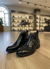 ZRA SHINING ZIP CHELSEA BOOTS